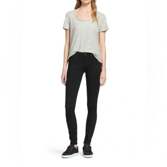 NWT! Rag & Bone Black Plush Jean Skinny Legging - Size 30 (MSRP $190) - Picture 3 of 16